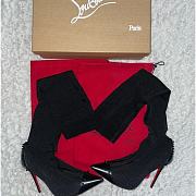 Christian Louboutin Dovi Dova 100 Black Sock Boot  - 4