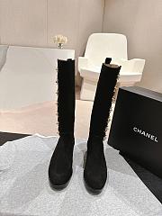 Chanel Black Suede Boot - 4
