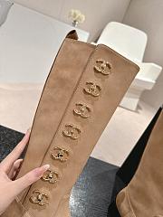 Chanel Beige Suede Boot - 4