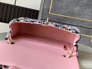 Chanel Flap Bag Tweed Gold Pink Black Beige 20cm - 6