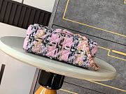 Chanel Flap Bag Tweed Gold Pink Black Beige 20cm - 5