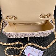 Chanel Evening Bag Sequins Gold White & Silver 20cm - 4