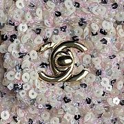 Chanel Evening Bag Sequins Gold White & Silver 20cm - 2