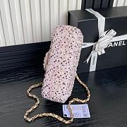 Chanel Evening Bag Sequins Gold White & Silver 20cm - 3