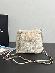 Chanel Mini 22 Bag Fleece Gold White 20x19x6cm - 3