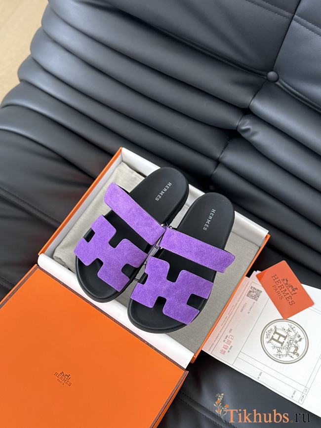 Hermes Chypre Purple Suede - 1