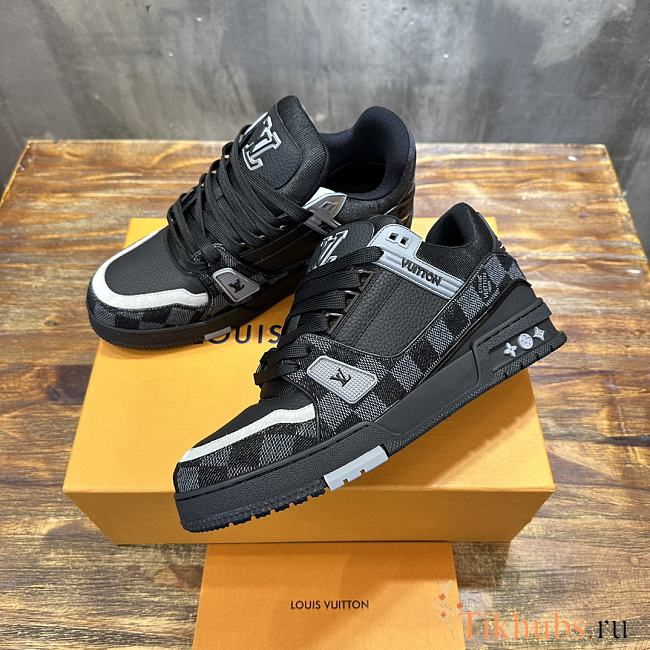 Louis Vuitton LV Trainer Damier Denim Black Sneaker - 1