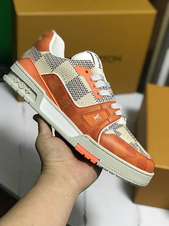Louis Vuitton LV Trainer Orange Damier Sneaker