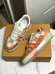 Louis Vuitton LV Trainer Orange Damier Sneaker - 3