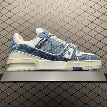 Louis Vuitton LV Trainer Sneaker Blue Denim 