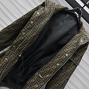 Fendi Blouson Brown FF Canvas Jacket - 3