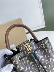 Burberry Monogram E-Canvas Bucket Bag 16x15x17.5cm - 4