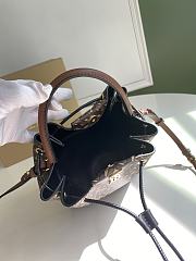 Burberry Monogram E-Canvas Bucket Bag 16x15x17.5cm - 3