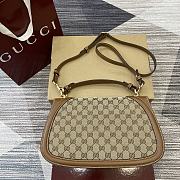 Gucci Blondie Medium Top Handle Bag Dark Brown 32x17x10cm - 4