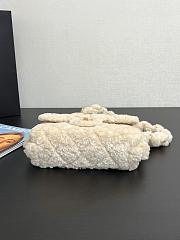 Chanel Small Flap Bag Fleece Gold White 20x14x6.5cm - 4