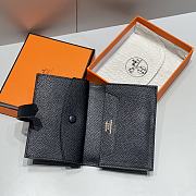 Hermes Compact Wallet Black Gold 11x8x3cm - 2