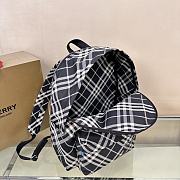 Burberry Check Backpack Black 35x14x41cm - 3