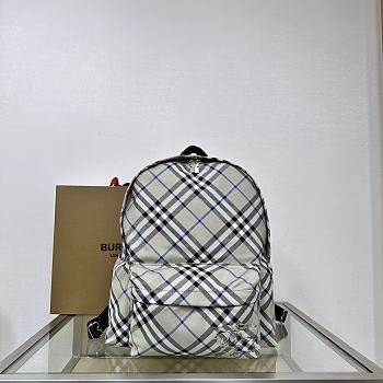 Burberry Check Backpack Lichen 35x14x41cm
