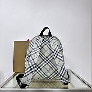 Burberry Check Backpack Lichen 35x14x41cm - 5