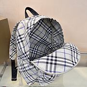 Burberry Check Backpack Lichen 35x14x41cm - 4