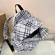 Burberry Check Backpack Lichen 35x14x41cm - 2