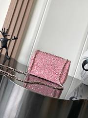 Chanel Mini Flap Bag Pink Sequins 20x15x7cm - 4