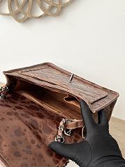 Chanel Flap Bag Brown 26x11x23cm - 6