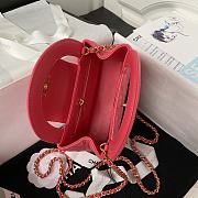 Chanel Kelly Bag Pink Fabric Gold 19x13x7cm - 6