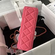 Chanel Kelly Bag Pink Fabric Gold 19x13x7cm - 5