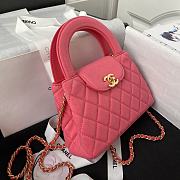 Chanel Kelly Bag Pink Fabric Gold 19x13x7cm - 2