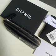 Chanel Card Holder Black Caviar Silver 12x7.5x2.5cm - 3