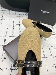 Alaia Raffia Ballerina Beige Flat - 3