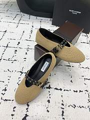 Alaia Raffia Ballerina Beige Flat - 4