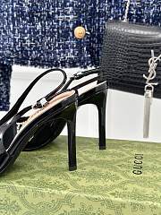 Gucci Women's Pump With Crystal Chain Black 10cm - 5