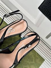 Gucci Women's Pump With Crystal Chain Black 10cm - 2