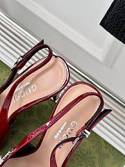Gucci Women's Pump With Crystal Chain Red 10cm - 2
