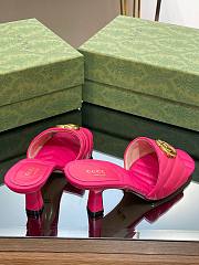 Gucci Double GG Marmont Fuchsia Pink 7.5cm - 4
