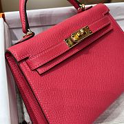 Hermes Mini Kelly Pink Gold Epsom 19cm - 2