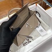 Hermes Mini Kelly 19 Nude Epsom Silver 19cm - 3
