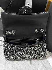 Chanel Flap Bag Sequins Black 20cm - 4