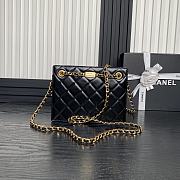 Chanel Small shopping Bag Lambskin Black 21x16x7cm - 4