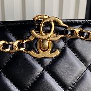Chanel Small shopping Bag Lambskin Black 21x16x7cm - 3