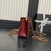 Chanel Small shopping Bag Lambskin Dark Brown 21x16x7cm - 5