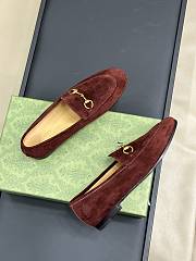 Gucci Wine Suede Loafer - 3