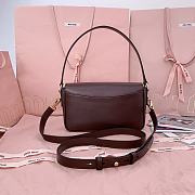 Miu Miu Penny Gold Coin Bag Red Wine 23x13.5x5cm - 5