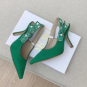 Dior J’adior Slingback Pump Green Fabric 9.5cm - 4