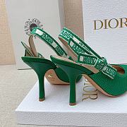 Dior J’adior Slingback Pump Green Fabric 9.5cm - 2