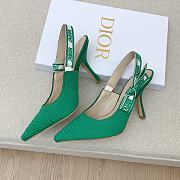 Dior J’adior Slingback Pump Green Fabric 9.5cm - 3
