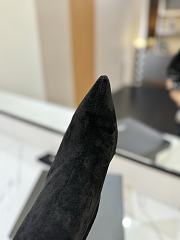 YSL Opyum Black Suede Boots 10cm - 5