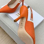 Dior J’adior Slingback Pump Orange Fabric 9.5cm - 5